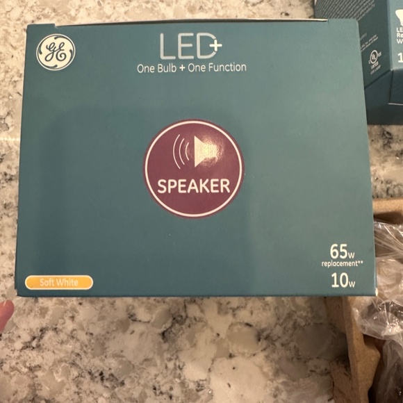New Set of 2 GE Speaker Bluetooth Light Bulbs 65 watt soft white - Picture 8 of 8